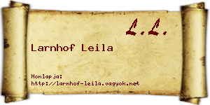 Larnhof Leila névjegykártya